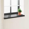 vidaXL Appui de fen&ecirc;tre Noir avec grain de bois 80 x 40 x 4,5 cm PVC