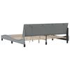 vidaXL Cadre de lit sans matelas Hanko gris clair 200x200 cm tissu