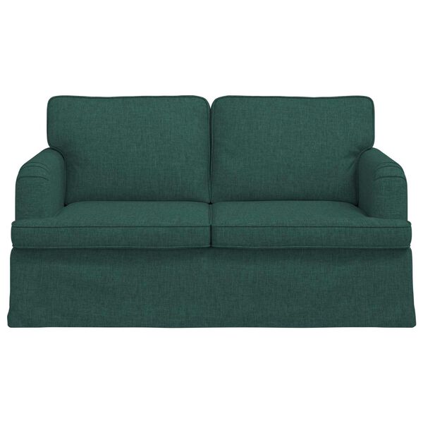 vidaXL Canap&eacute; Vert fonc&eacute; 144 x 80 x 85 cm tissu