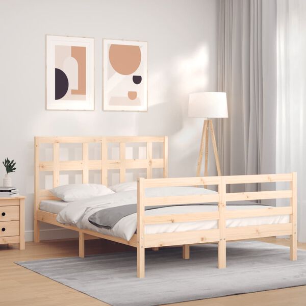 vidaXL Cadre de lit sans matelas bois massif