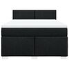 vidaXL Sommier &agrave; lattes de lit avec matelas Noir 140x190 cm Tissu