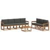 vidaXL Ensemble de canap&eacute;s d'ext&eacute;rieur 8 pc Naturel et Anthracite