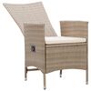 vidaXL Ensemble &agrave; manger de jardin 5 pcs Beige