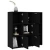 vidaXL Biblioth&egrave;que Noir 90x30x90 cm Bois d&rsquo;ing&eacute;nierie