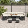 vidaXL Ensemble de canap&eacute; de jardin 13 pcs Noir et Cr&egrave;me polyrotin