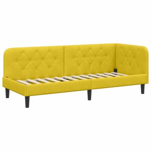 vidaXL Cadre de lit d'angle Jaune 80 x 200 cm Velours