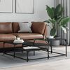 vidaXL Table basse noir 107x107x40 cm bois d'ing&eacute;nierie