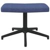 vidaXL Chaise de relaxation avec tabouret Bleu Tissu