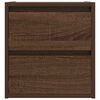 vidaXL Table de chevet murale ch&ecirc;ne marron 38x34x40 cm