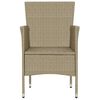 vidaXL Ensemble &agrave; manger de jardin 3 pcs Beige