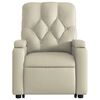 vidaXL Fauteuil inclinable de massage Cr&egrave;me Similicuir