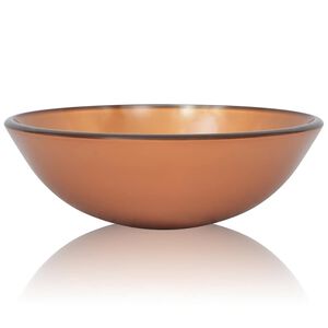 vidaXL Lavabo Verre tremp&eacute; 42 cm Marron