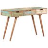 vidaXL Coiffeuse avec miroir 112x45x76 cm Bois massif de r&eacute;cup&eacute;ration