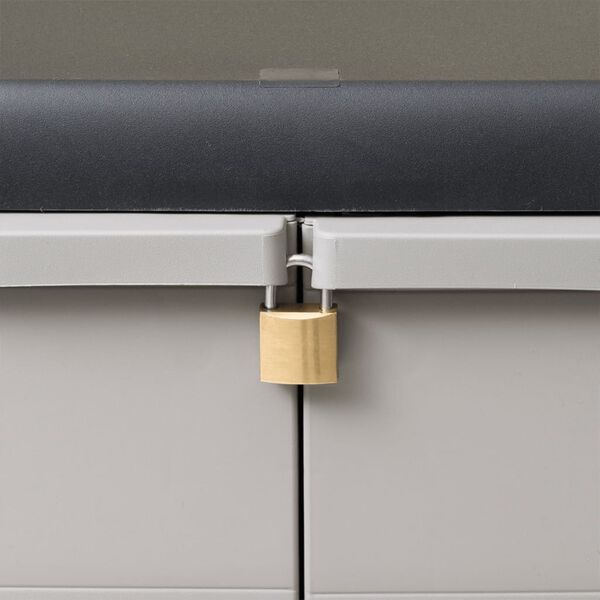 vidaXL Armoire de rangement de jardin avec 2 étagères Noir et gris