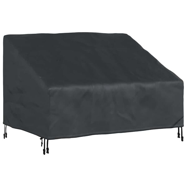 vidaXL Housse de banc de jardin Noir 130 x 95 x 40 / 80 cm Tissu 210D
