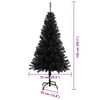 vidaXL Sapin de Noël avec 150 LED avec support Noir 150 cm PVC