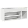vidaXL Banc &agrave; chaussures blanc 102x30,5x45 cm bois d'ing&eacute;nierie