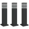 vidaXL Lampadaires d'ext&eacute;rieur 3 pcs noir 50 cm aluminium