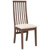 vidaXL Chaises &agrave; manger coussins 2 pcs marron bois massif caoutchouc