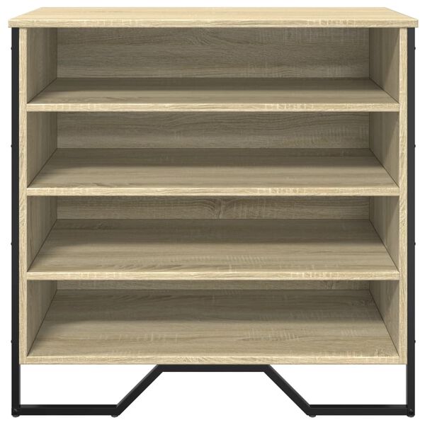 vidaXL Armoire &agrave; chaussures ch&ecirc;ne sonoma 80x38x78 cm bois d'ing&eacute;nierie
