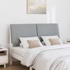 vidaXL T&ecirc;te de lit capitonn&eacute;e Gris clair 140 cm Pin massif