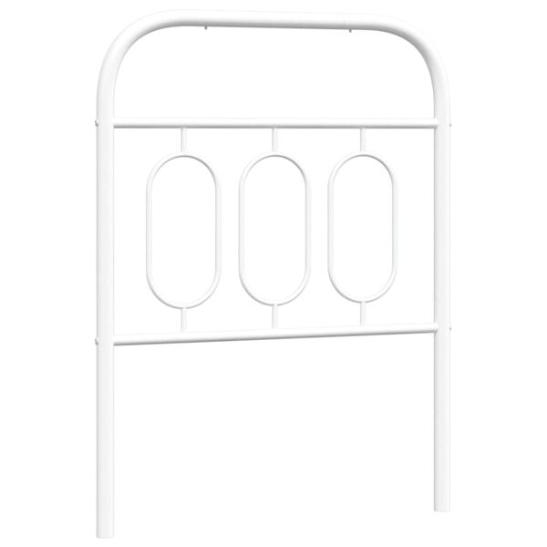 vidaXL T&ecirc;te de lit de remplacement m&eacute;tal blanc 75 cm