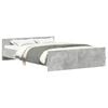vidaXL Cadre de lit sans matelas gris b&eacute;ton 120x200 cm