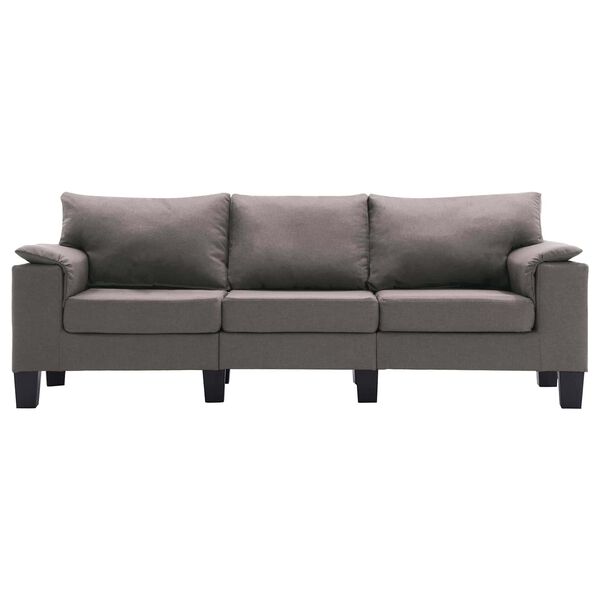 vidaXL Canap&eacute; Taupe 3 places tissu