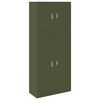 vidaXL Armoire de rangement 2 pc Vert olive 90 x 40 x 210 cm Acier