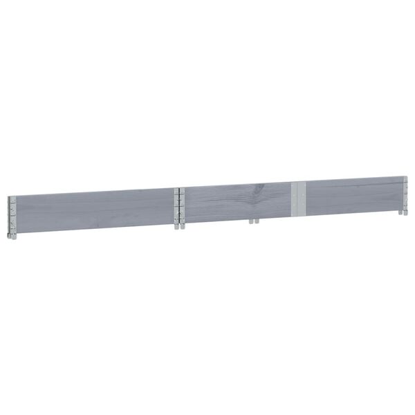 vidaXL Collier de palette gris 150x50 cm bois de pin solide