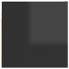 vidaXL Table de chevet Noir brillant 30,5x30x30 cm Bois d'ing&eacute;nierie