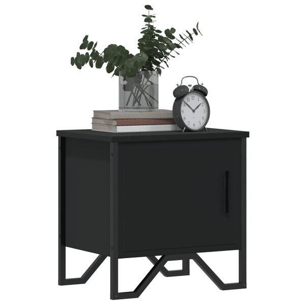 vidaXL Tables de chevet 2 pcs Noir 40 x 30 x 40 cm Agglom&eacute;r&eacute;