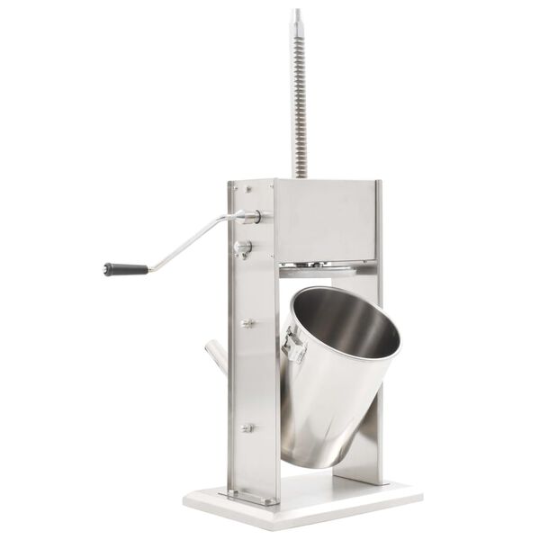 vidaXL Poussoir &agrave; saucisse manuel Argent&eacute; 10 L Acier inoxydable