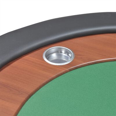 vidaXL Table de poker pour 10 joueurs avec espace de croupier Vert