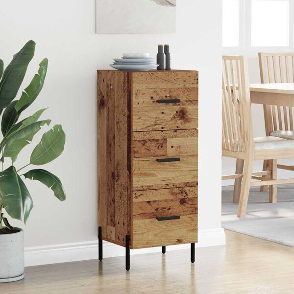 vidaXL Buffet Bois ancien 34 x 34,5 x 90 cm Bois d'ing&eacute;nierie