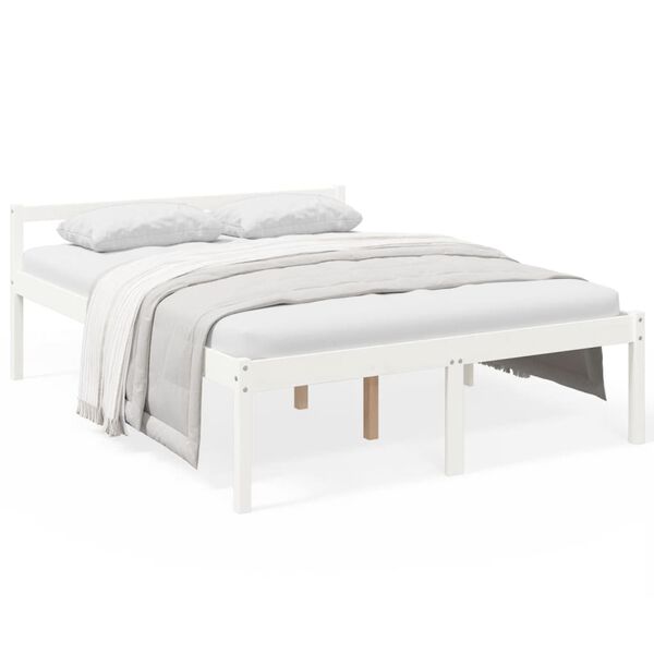vidaXL Lit pour personne &acirc;g&eacute;e sans matelas 150x200 cm bois pin massif