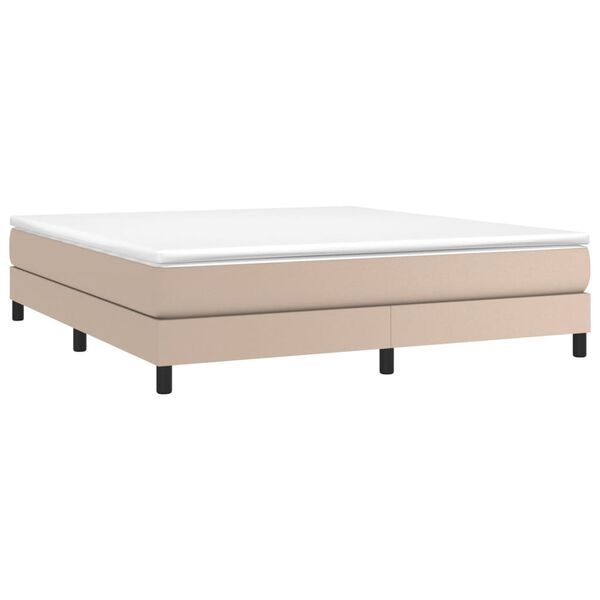 vidaXL Sommier à lattes de lit avec matelas Cappuccino 160x200 cm