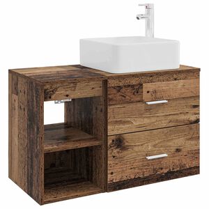 vidaXL Ensemble de mobilier de salle de bain 2 pc Bois ancien