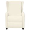 vidaXL Fauteuil de massage Cr&egrave;me Similicuir