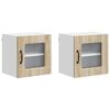 vidaXL Panneau de lave-vaisselle Kalmar 2 pcs Ch&ecirc;ne Sonoma