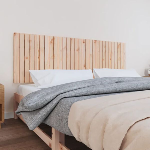 vidaXL T&ecirc;te de lit murale 185x3x60 cm Bois massif de pin