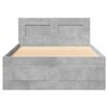 vidaXL Cadre de lit avec t&ecirc;te de lit sans matelas gris b&eacute;ton 90x190 cm