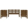 vidaXL Salon de jardin 3 pcs marron miel bois de pin massif