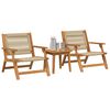 vidaXL Chaises de jardin avec table 3 pcs Beige Bois d'Acacia Massif
