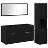 vidaXL Ensemble de mobilier de salle de bain 3 pc Ch&ecirc;ne noir