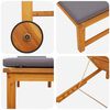 vidaXL Transat 2 pcs Marron Bois d'Acacia Massif