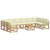 vidaXL Ensemble de canap&eacute;s d'ext&eacute;rieur 11 pcs Blanc et cr&egrave;me