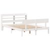 vidaXL Cadre de lit sans matelas blanc 140x200 cm bois de pin massif