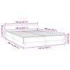 vidaXL Cadre de lit sans matelas marron fonc&eacute; 140x200 cm tissu