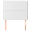 vidaXL T&ecirc;te de lit blanche 90 x 5 x 118/128 cm similicuir